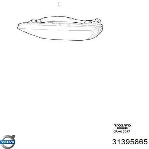 31395865 Volvo Luzes de nevoeiro esquerdas