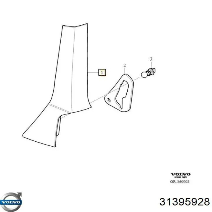 Lanterna traseira esquerda 31395928 Volvo