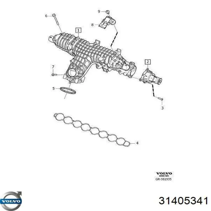 Compre 31405341 Volvo Sensor de pressão de supercompressão