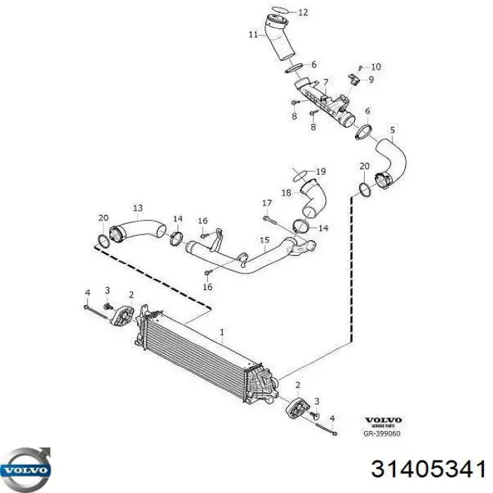 Compre 31405341 Volvo Sensor de pressão de supercompressão