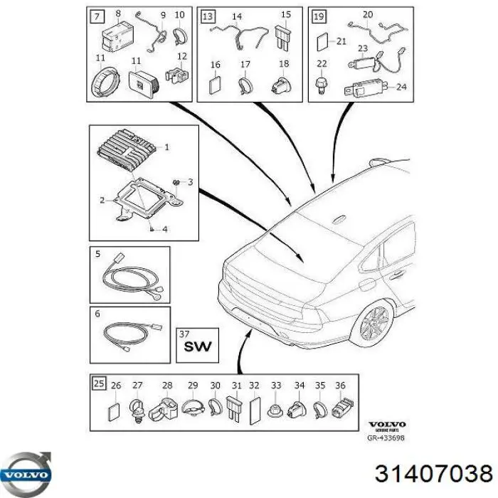 Compre 31407038 Volvo Concentrador USB
