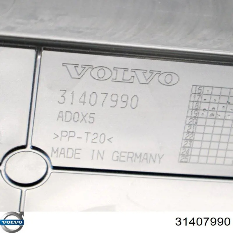 Placa sobreposta superior do painel dianteiro (de suporte do radiador) 31407990 Volvo
