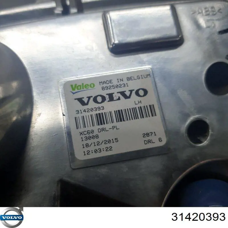 Posição dianteira esquerda Volvo 31353287