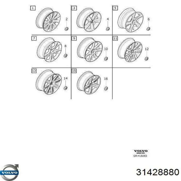 Coberta de disco de roda Volvo 31373765 preço, a partir de 68,98 USD