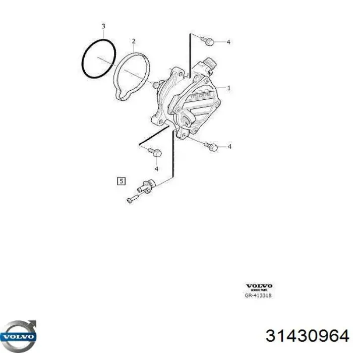 31430964 Volvo Kit de reparação da bomba de vácuo