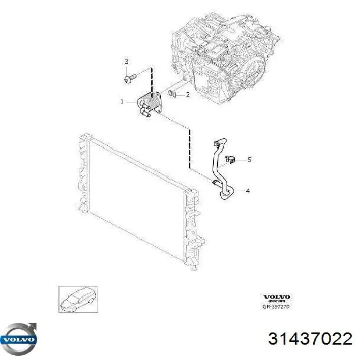 Radiador de esfriamento, Caixa Automática de Mudança Volvo 31437022 preço, a partir de 57,01 USD
