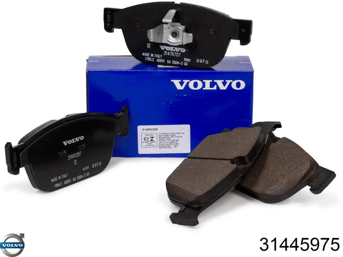 31445975 Volvo Sapatas do freio dianteiras de disco