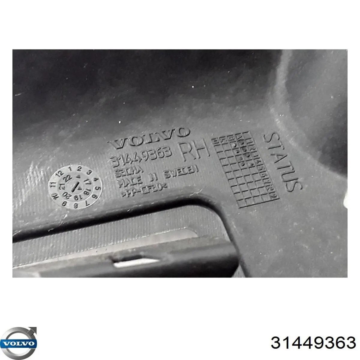 Compre 31449363 Volvo Consola externa direita do pára-choque dianteiro