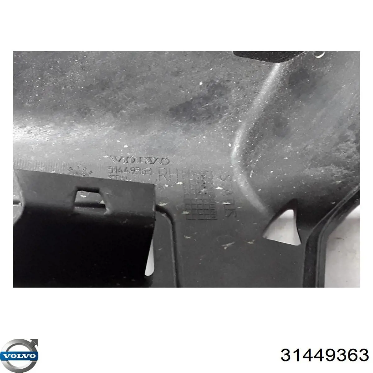 Consola externa direita do pára-choque dianteiro 31449363 Volvo