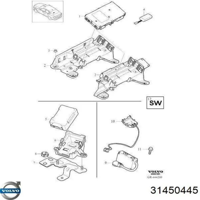 31450445 Volvo Bateria recarregável (PILHA)