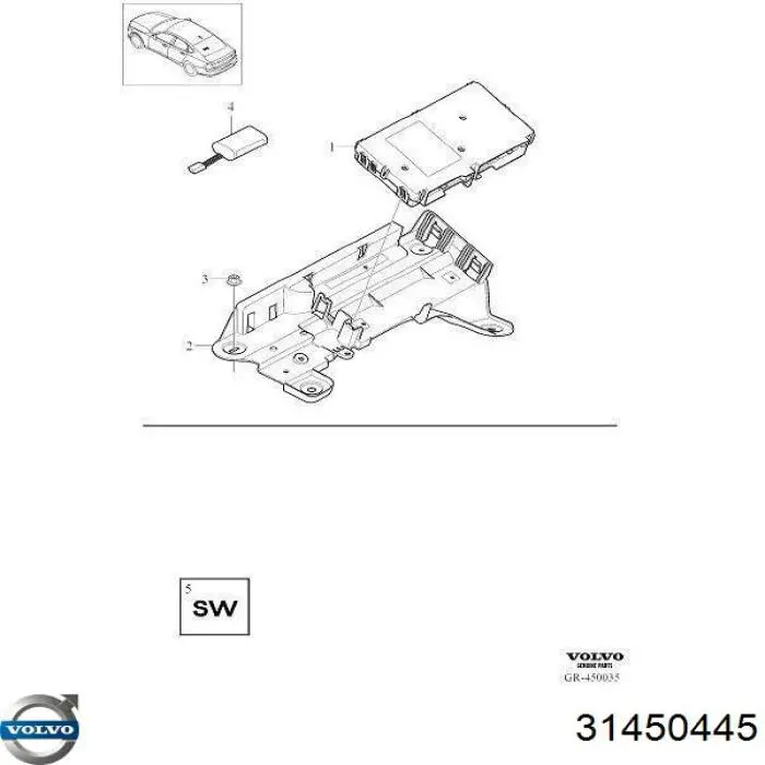 Bateria recarregável (PILHA) 31450445 Volvo