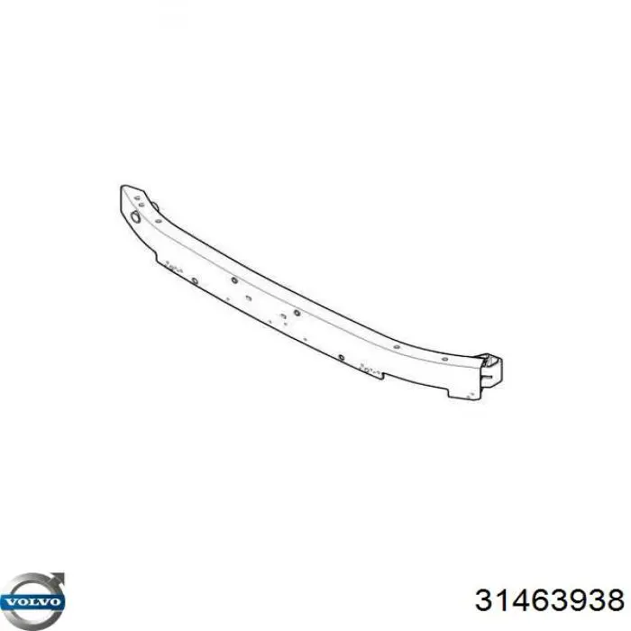 32348957 Volvo Reforçador do pára-choque dianteiro