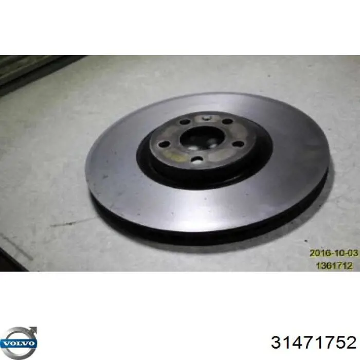 31471752 Volvo Disco do freio dianteiro