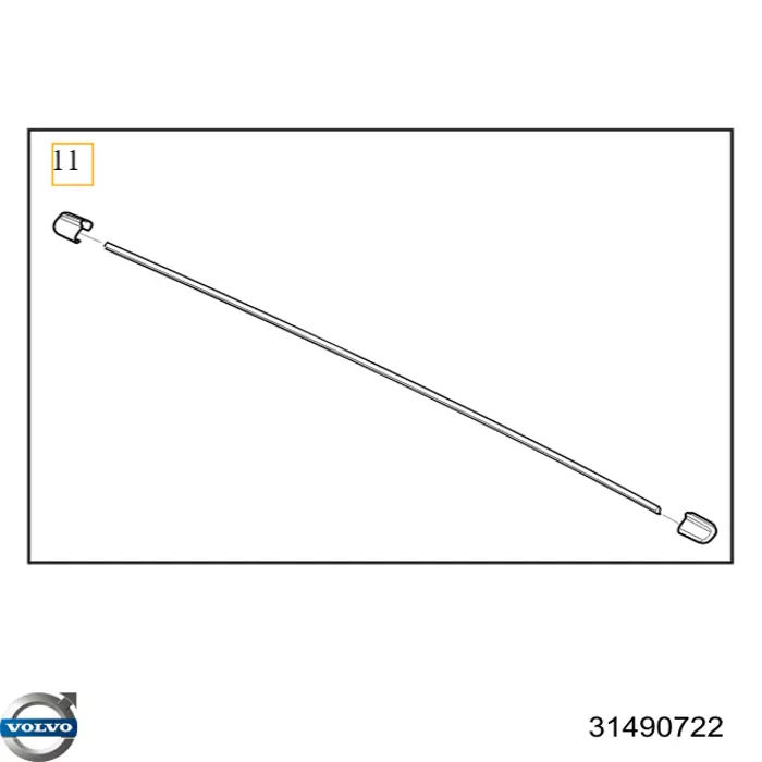 Compre 31490722 Volvo Elástico da escova de limpador pára-brisas, kit