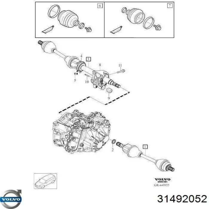 1797230SK1 Ford Bota de proteção interna esquerda de junta homocinética do semieixo dianteiro