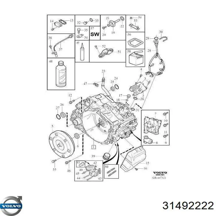 Kit de reparação da Caixa Automática de Mudança Volvo 31492222 preço, a partir de 225,14 USD