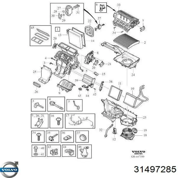 31497285 Volvo Filtro de salão