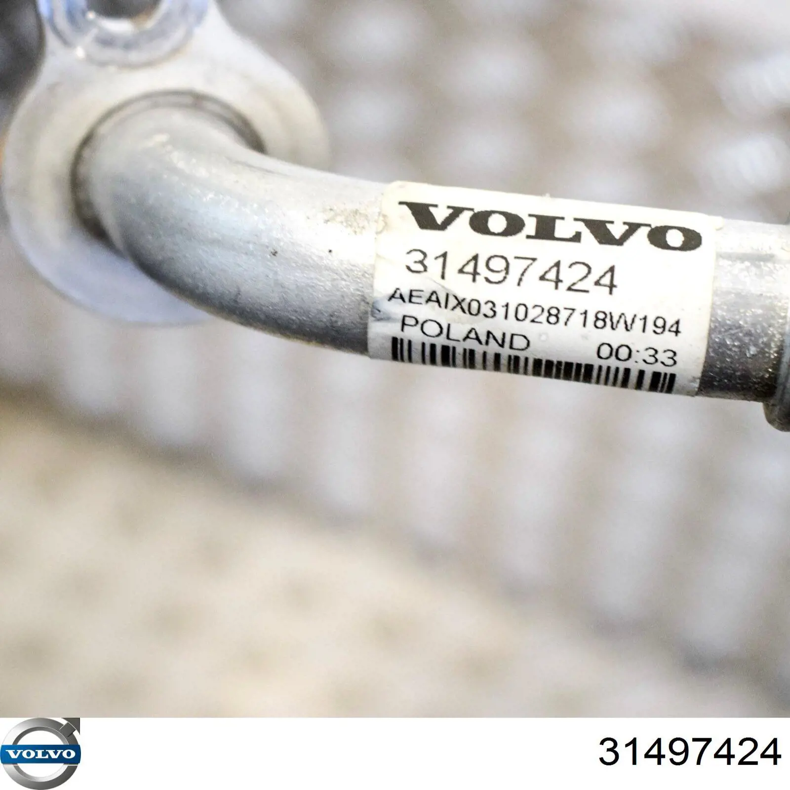 Mangueira de aparelho de ar condicionado, desde o vaporizador traseiro até o compressor Volvo 31497424