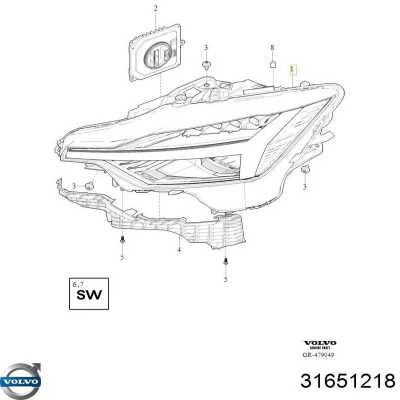 Pára-lama dianteiro direito Volvo 31651218