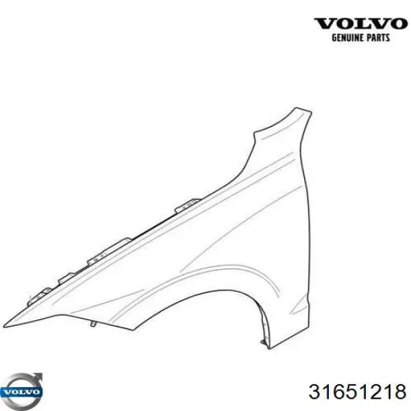 Pára-lama dianteiro direito 31651218 Volvo