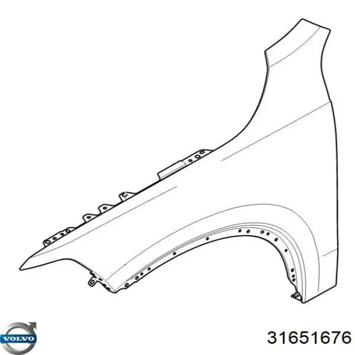 31651676 Volvo Pára-lama dianteiro direito