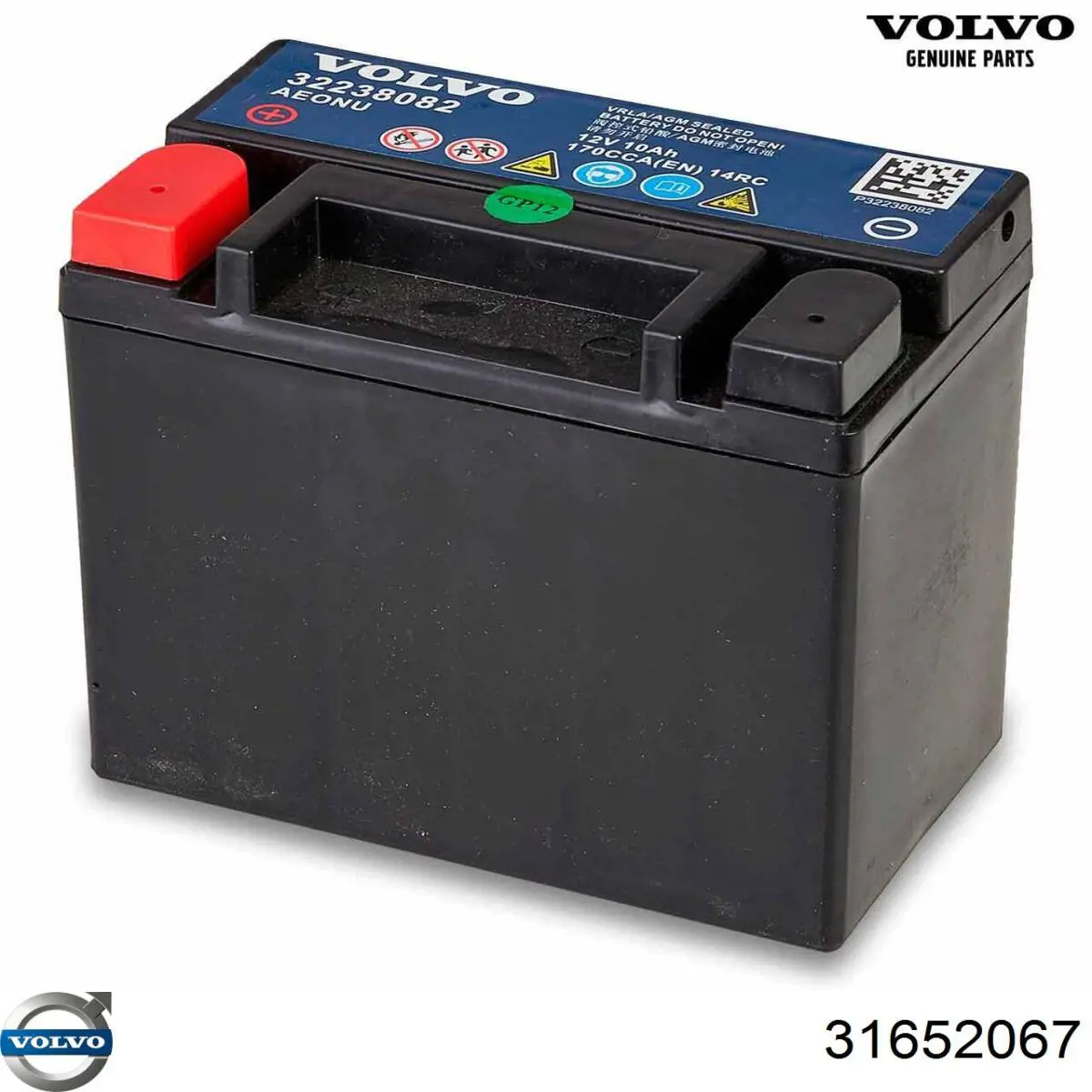 31652067 Volvo Bateria recarregável (PILHA)