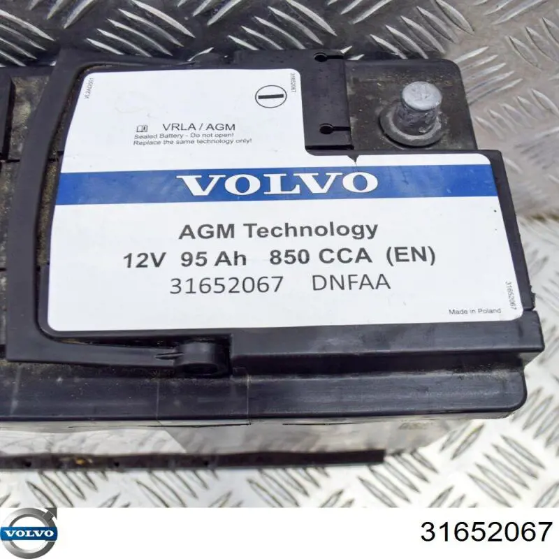31652067 Volvo Bateria recarregável (PILHA)