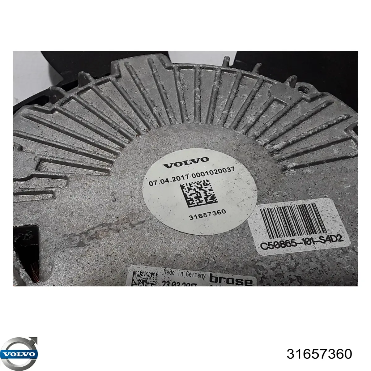 32249967 Volvo Ventilador elétrico de esfriamento montado (motor + roda de aletas)