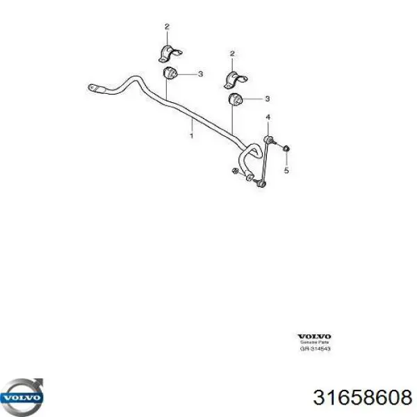 31658608 Volvo Montante de estabilizador dianteiro