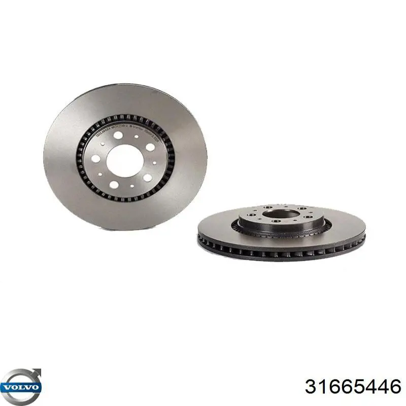 Disco do freio dianteiro 31665446 Volvo
