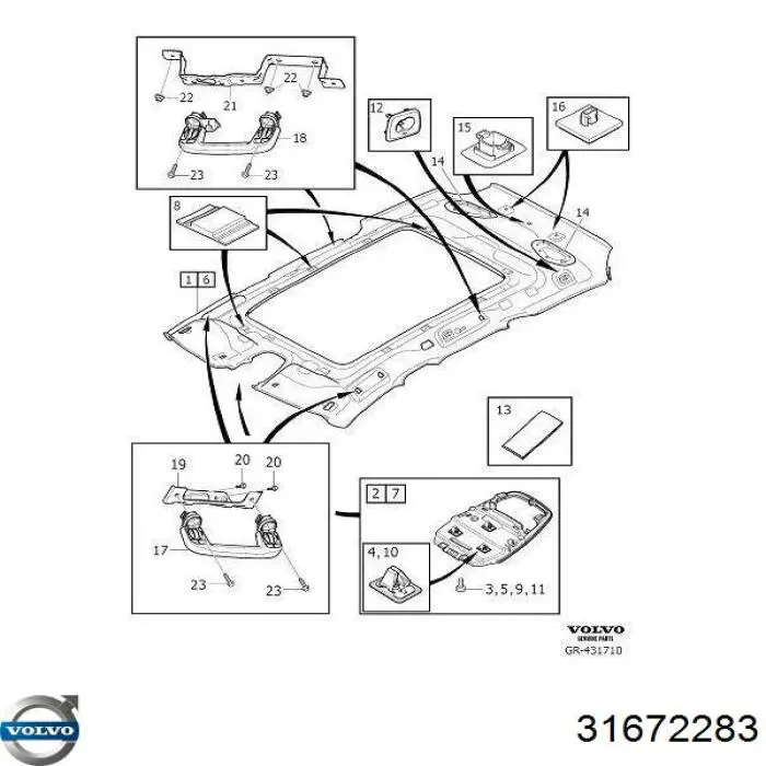 Compre 31672283 Volvo Tampão de fundo de carroçaria