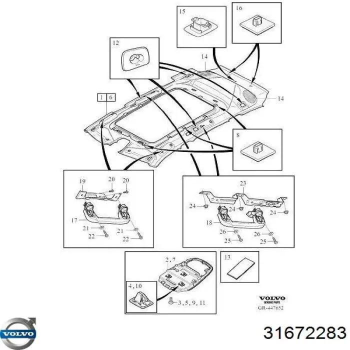 31672283 Volvo Tampão de fundo de carroçaria