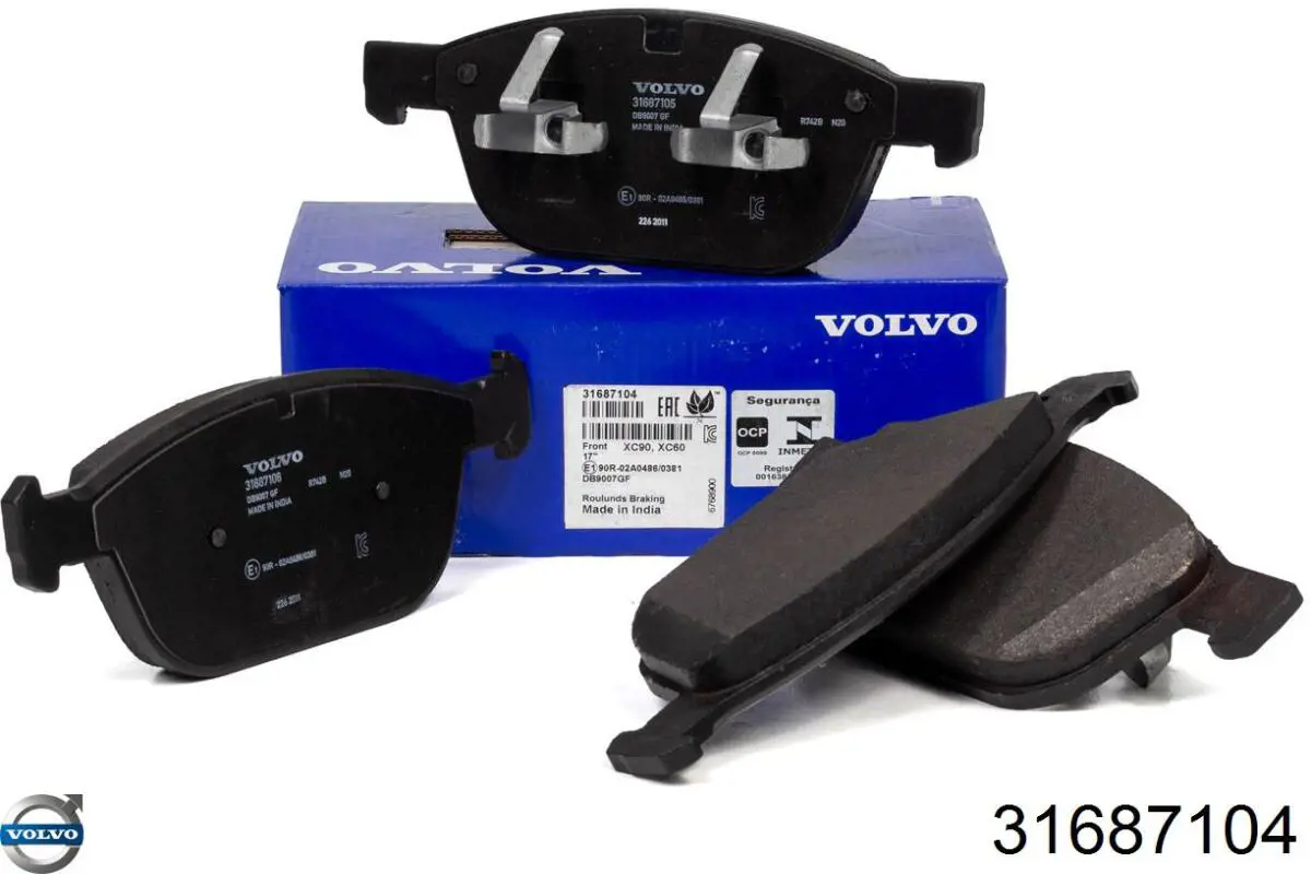 31687104 Volvo Sapatas do freio dianteiras de disco