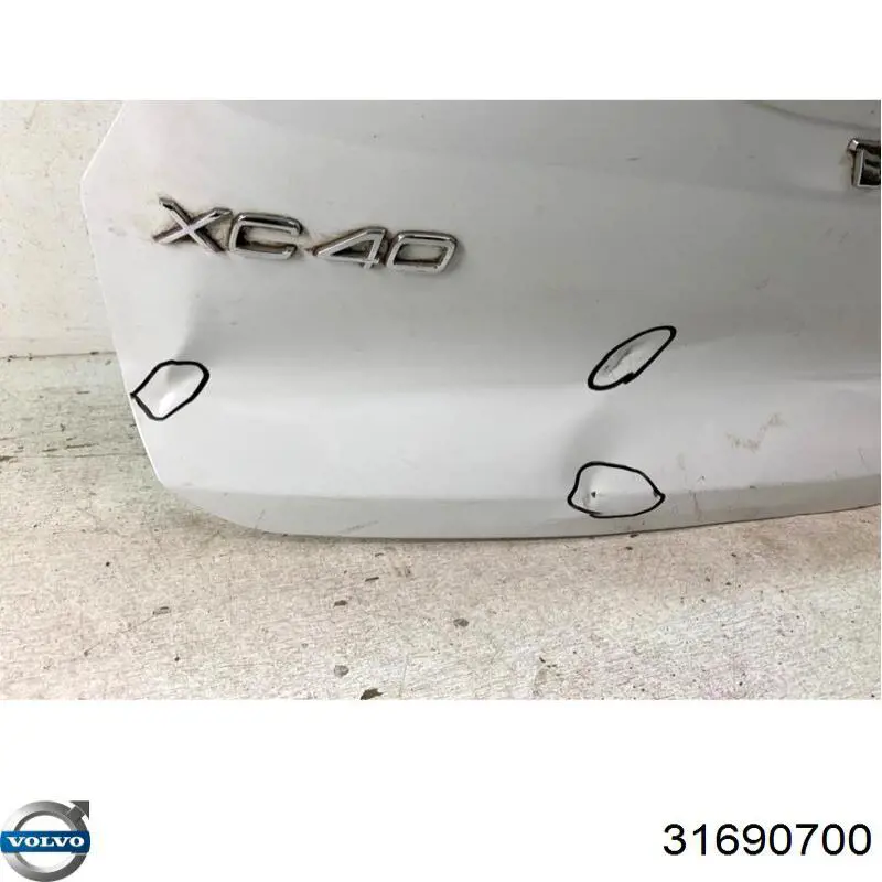 Porta traseira (3ª/5ª porta-malas (tampa de alcapão) Volvo 31690700 preço, a partir de 1328,00 USD