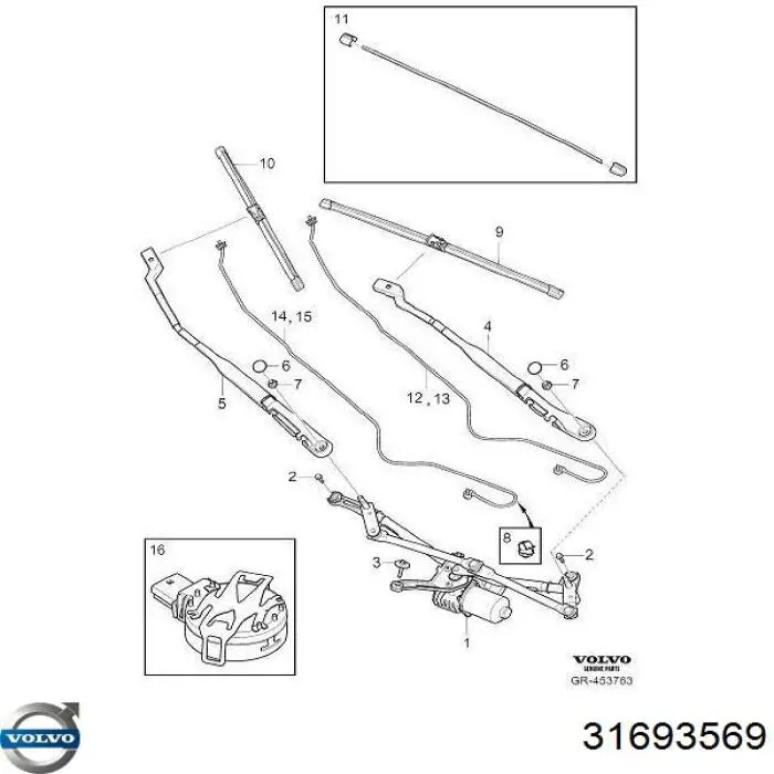 Elástico da escova de limpador pára-brisas, kit Volvo 31693569 preço, a partir de 38,72 USD
