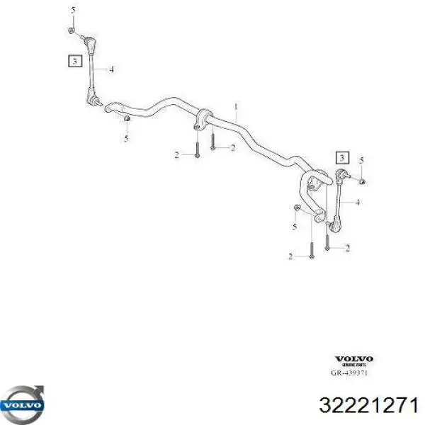 32221271 Volvo Montante de estabilizador dianteiro