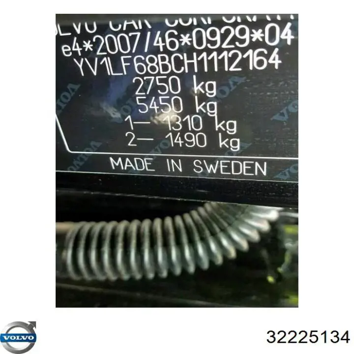 32225134 Volvo Cano derivado do sistema de recirculação dos gases de escape EGR