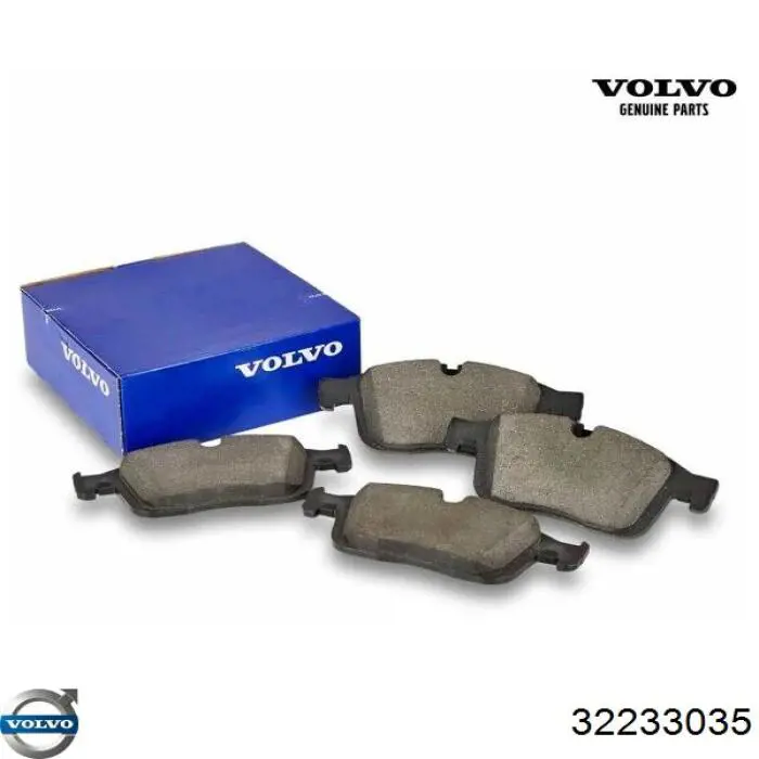 Sapatas do freio traseiras de disco 32233035 Volvo