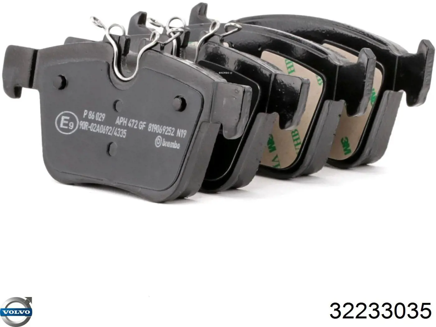Compre 32233035 Volvo Sapatas do freio traseiras de disco
