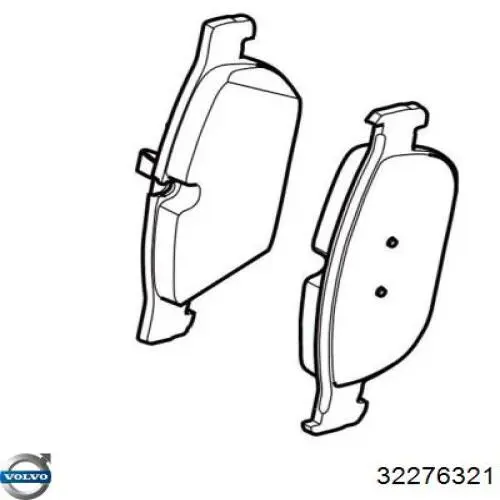 32276321 Volvo Sapatas do freio dianteiras de disco