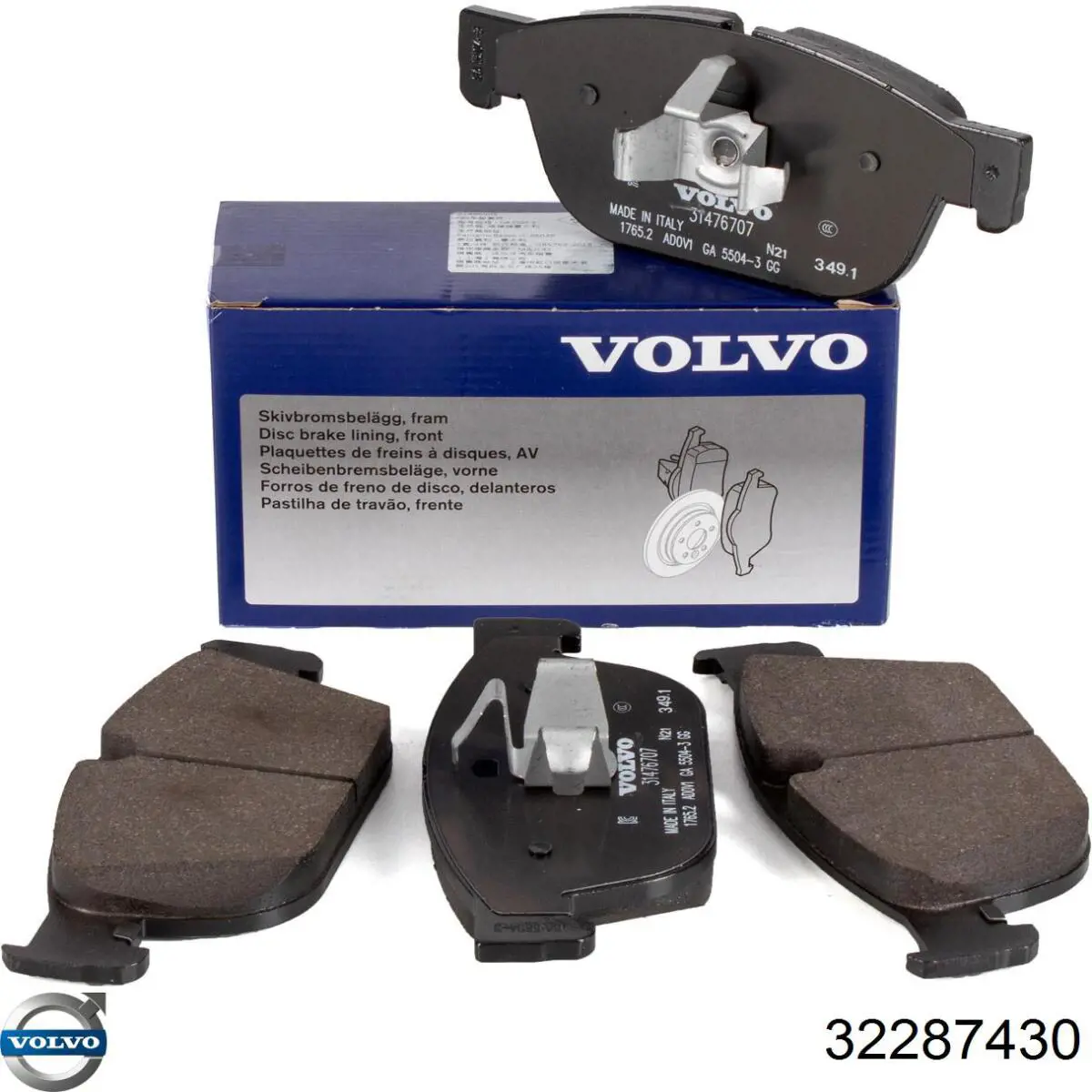 Compre 32287430 Volvo Sapatas do freio traseiras de disco
