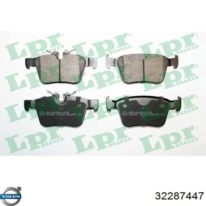 Sapatas do freio traseiras de disco 32287447 Volvo