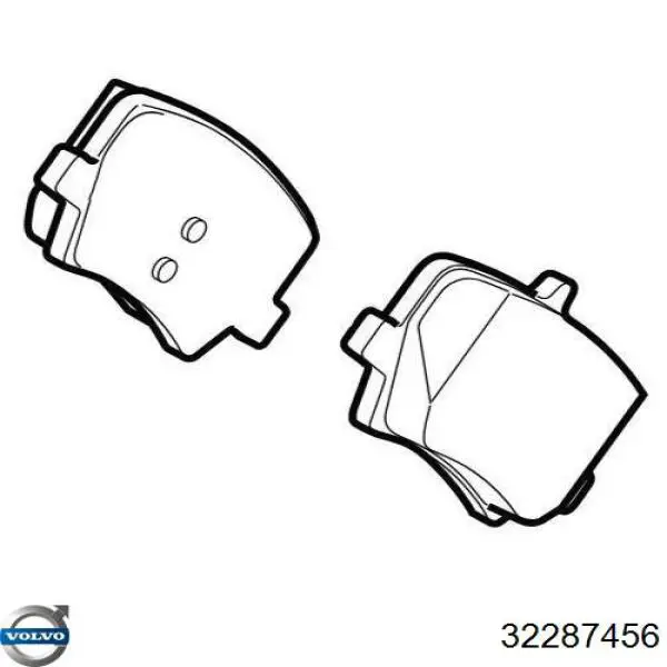 Compre 32287456 Volvo Sapatas do freio dianteiras de disco
