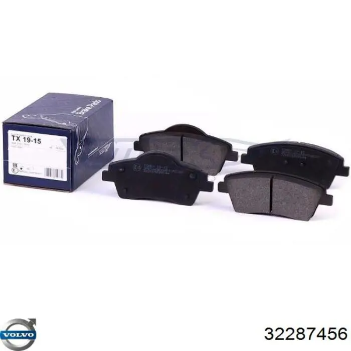Sapatas do freio dianteiras de disco Volvo 32287456