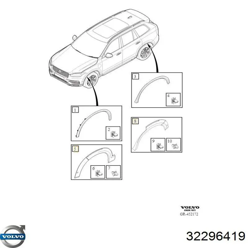 Gancho de reboque (esfera) de dispositivo de reboque Volvo 32270154