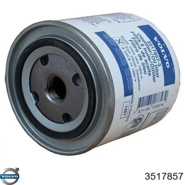 Filtro de óleo Volvo 3517857 preço, a partir de 5,82 USD