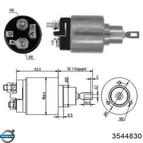 Compre 0331303067 Bosch Relê retrator do motor de arranco