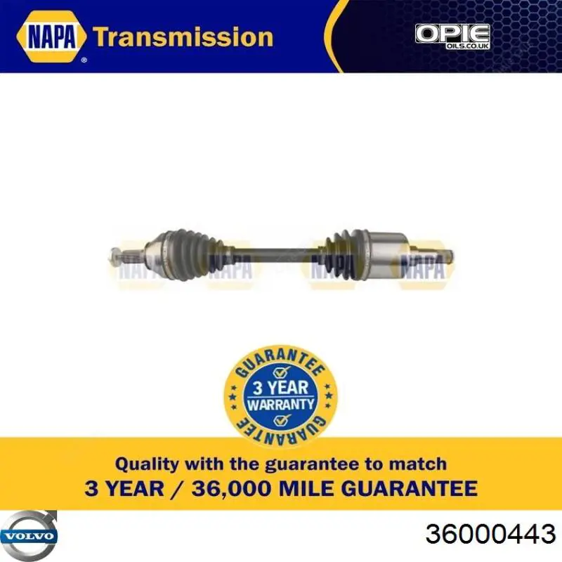 Compre 36000552 Volvo Semieixo (acionador) dianteiro esquerdo