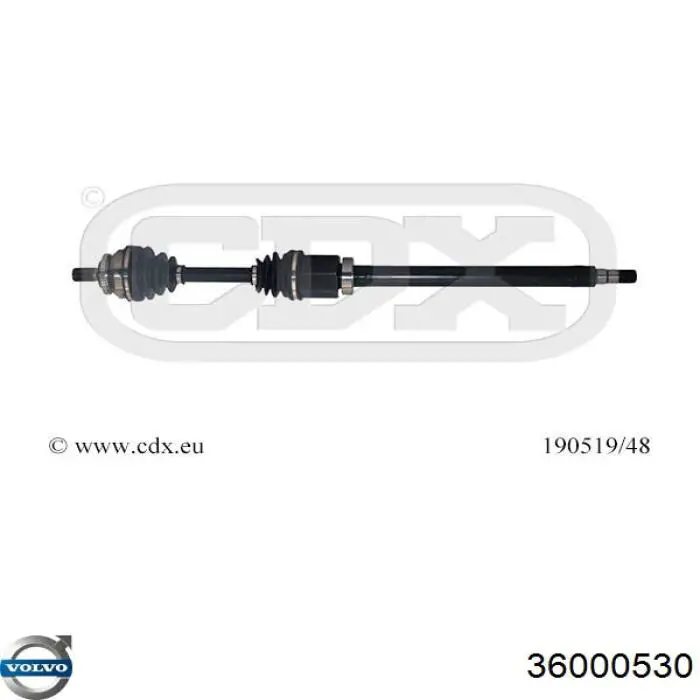 36000530 Volvo Semieixo (acionador) dianteiro direito