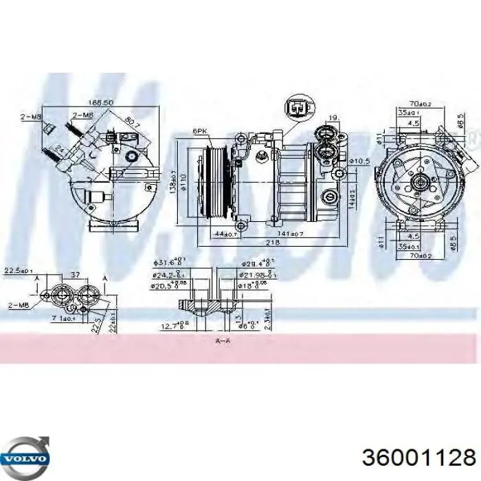 Compressor de aparelho de ar condicionado Volvo 36001128 preço, a partir de 298,91 USD